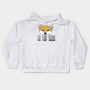 Stonks - Shiba to the Moon Kids Hoodie